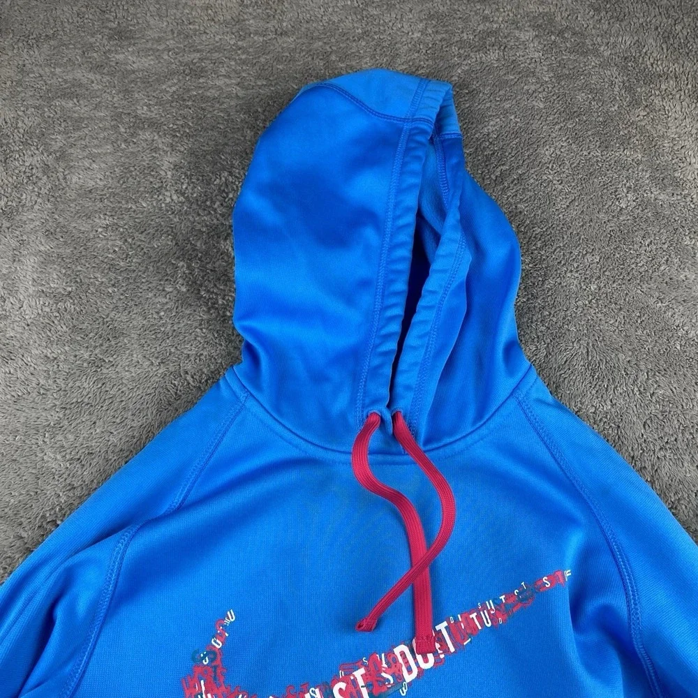 Nike Therma Fit Hoodie Womens XS Blue Pink‎ Long Sleeve